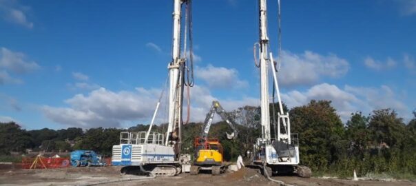 Piling rigs in action